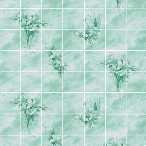 Панель стеновая из рустованного ХДФ Акватон Букет цветов Изумруд