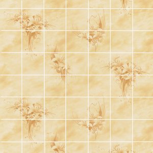 Панель стеновая из рустованного ХДФ Акватон Букет цветов Песок