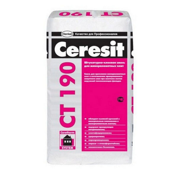 Клей для теплоизоляции Ceresit CT 190 25 кг