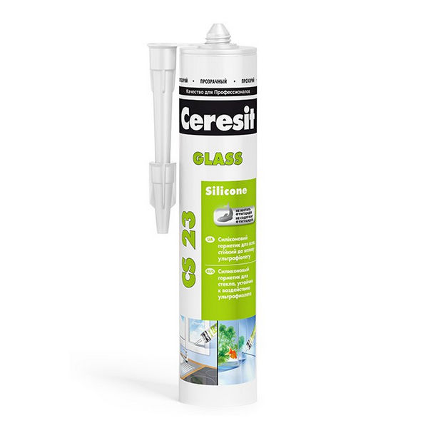 Герметик силиконовый Ceresit CS 23 для стекла и аквариумов белый