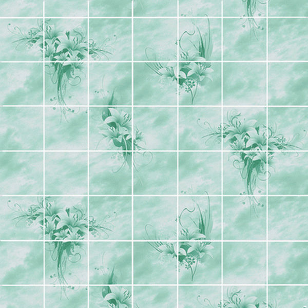 Панель стеновая из рустованного ХДФ Акватон Букет цветов Изумруд