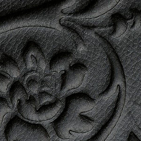 Панель стеновая Sibu Leather line Floral Black с клеем